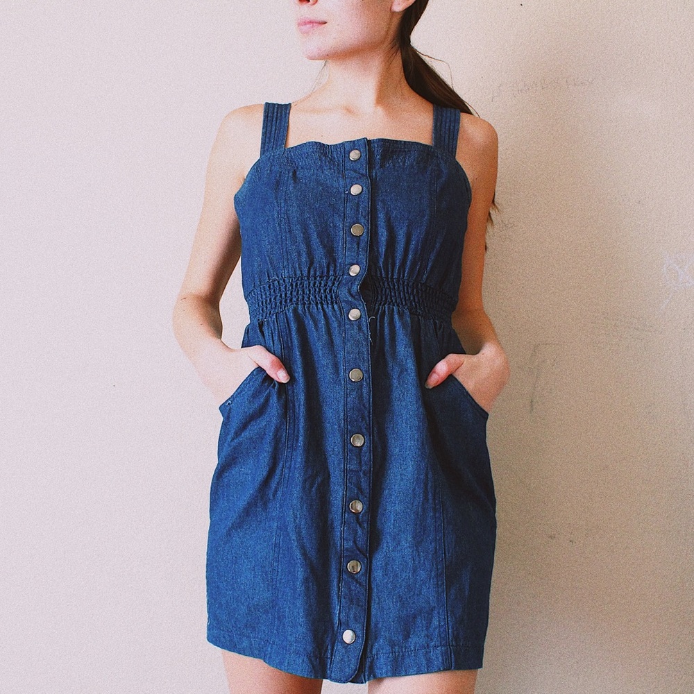 Vintage Poetry Clothing Denim Button up Dress